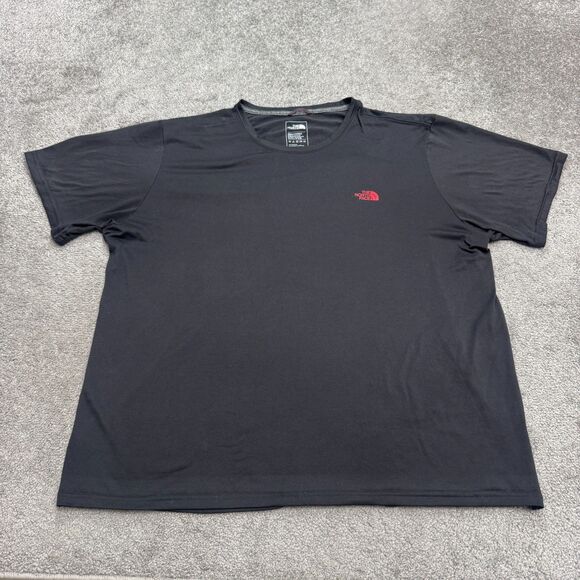 The North Face Reaxion Amp Athletic Fit Logo T-Shirt Mens XL Gray Crew Neck Tee - Picture 1 of 12
